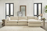 Tampa Furniture Outlet Lutz - Ashley Furniture - Elyza Sectional - RAF 3-Piece Sectional with Chaise / Linen - 10006S4