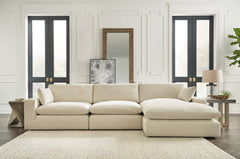 Tampa Furniture Outlet Lutz - Ashley Furniture - Elyza Sectional - RAF 3-Piece Sectional with Chaise / Linen - 10006S4