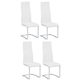 Tampa Furniture Outlet - Coaster - Montclair Upholstered Dining Side Chair White (Set of 4) - 100515WHT