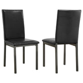 Tampa Furniture Outlet - Coaster - Garza Upholstered Dining Side Chair Black (Set of 2) - 100612