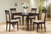 Tampa Furniture Outlet - Coaster - Gabriel 5-piece Rectangular 59-inch Dining Set Cappuccino - 100771-S5A