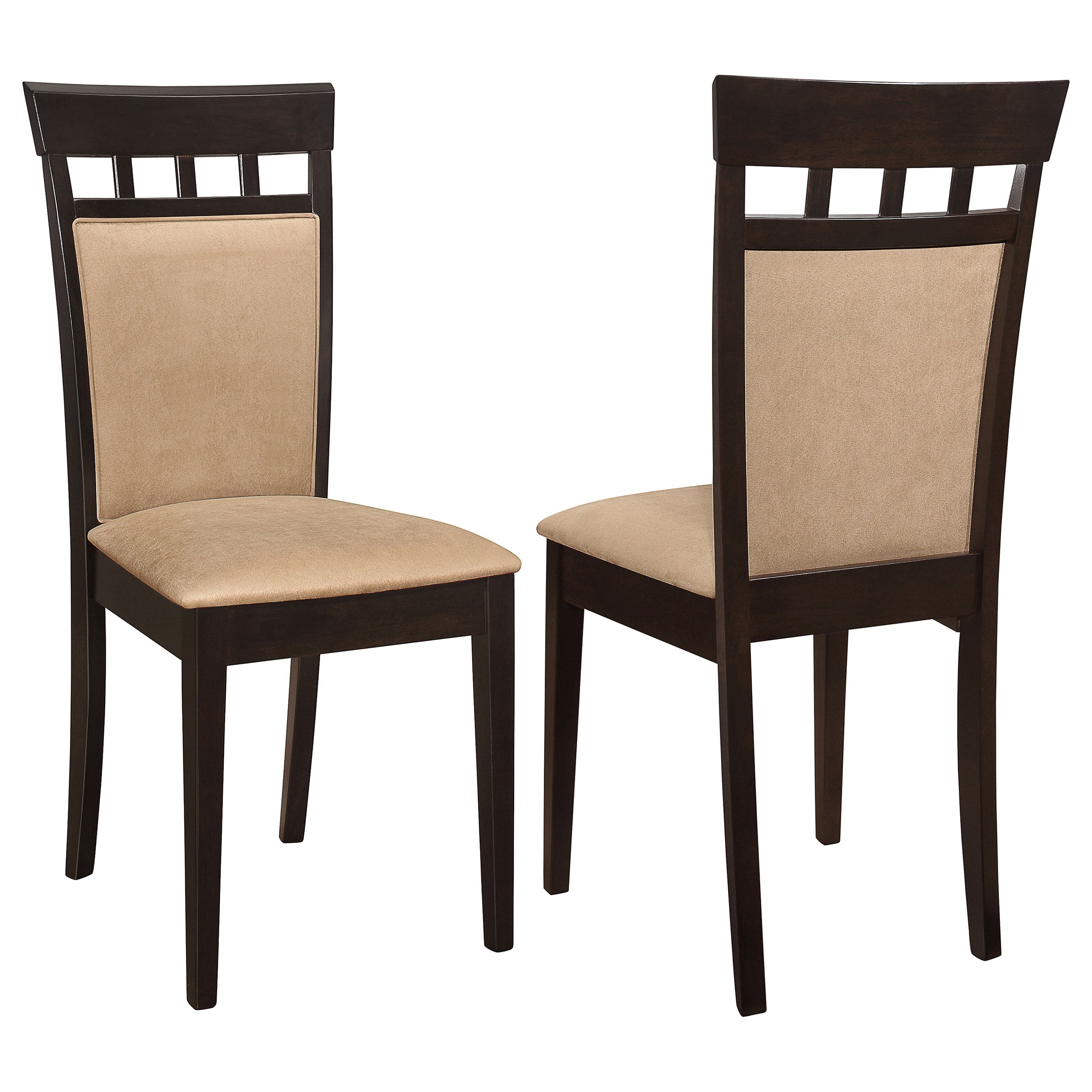 Tampa Furniture Outlet - Coaster - Gabriel Closed Back Dining Side Chair Cappuccino (Set of 2) - 100773