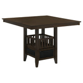 Tampa Furniture Outlet - Coaster - Jaden Square 47-inch Counter Height Dining Table Espresso - 100958