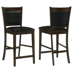 Tampa Furniture Outlet - Coaster - Jaden Upholstered Counter Chair Espresso (Set of 2) - 100959