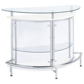 Tampa Furniture Outlet - Coaster - Amarillo Freestanding Glass Top Home Bar Wine Cabinet White - 101066