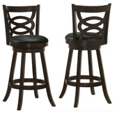 Tampa Furniture Outlet - Coaster - Calecita Wood Swivel Bar Chair Cappuccino (Set of 2) - 101930