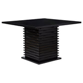 Tampa Furniture Outlet - Coaster - Stanton Square 54-inch Counter Height Dining Table Black - 102068
