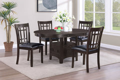 Tampa Furniture Outlet - Coaster - Lavon 5-piece Oval Extension Leaf Dining Set Espresso - 102671-S5