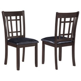 Tampa Furniture Outlet - Coaster - Lavon Wood Dining Side Chair Black and Espresso (Set of 2) - 102672