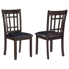 Tampa Furniture Outlet - Coaster - Lavon Wood Dining Side Chair Black and Espresso (Set of 2) - 102672