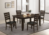 Tampa Furniture Outlet - Coaster - Dalila 5-piece Rectangular Dining Table Set Cappuccino - 102721-S5