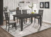Tampa Furniture Outlet - Coaster - Dalila 5-piece Rectangular Dining Table Set Dark Grey - 102721GRY-S5