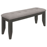Tampa Furniture Outlet - Coaster - Dalila Fabric Upholstered Wood Dining Bench Dark Grey - 102723GRY