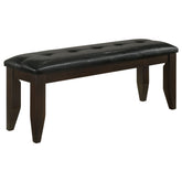 Tampa Furniture Outlet - Coaster - Dalila Leatherette Upholstered Wood Dining Bench Cappuccino - 102723