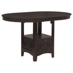 Tampa Furniture Outlet - Coaster - Lavon Oval 60-inch Counter Height Extension Dining Table Espresso - 102888