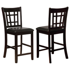 Tampa Furniture Outlet - Coaster - Lavon Wood Counter Height Dining Chair Black and Espresso (Set of 2) - 102889