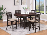 Tampa Furniture Outlet - Coaster - Lavon 5-piece Oval Counter Height Dining Set Light Chestnut - 105278-S5