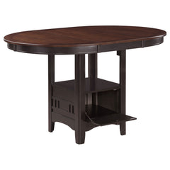 Tampa Furniture Outlet - Coaster - Lavon Oval 60-inch Counter Height Extension Dining Table Chestnut - 105278