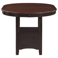 Lavon Oval 60-inch Counter Height Extension Dining Table Chestnut