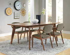 Tampa Furniture Outlet - Coaster - Malone 5-piece Rectangular Dining Table Set Dark Walnut - 105351-S5
