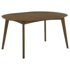 Tampa Furniture Outlet - Coaster - Jedda Oval 60-inch Extension Leaf Dining Table Dark Walnut - 105361