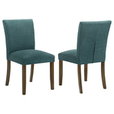 Tampa Furniture Outlet - Coaster - Paxton Upholstered Dining Side Chair Teal Blue (Set of 2) - 106377