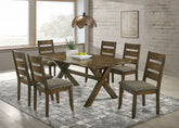 Tampa Furniture Outlet - Coaster - Alston 7-piece Rectangular Dining Table Set Knotty Nutmeg - 106381-S7
