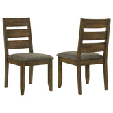 Tampa Furniture Outlet - Coaster - Alston Wood Dining Side Chair Knotty Nutmeg (Set of 2) - 106382