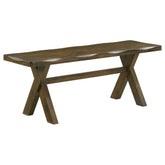 Tampa Furniture Outlet - Coaster - Alston 47-inch Solid Wood Dining Bench Knotty Nutmeg - 106383
