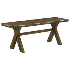 Tampa Furniture Outlet - Coaster - Alston 47-inch Solid Wood Dining Bench Knotty Nutmeg - 106383