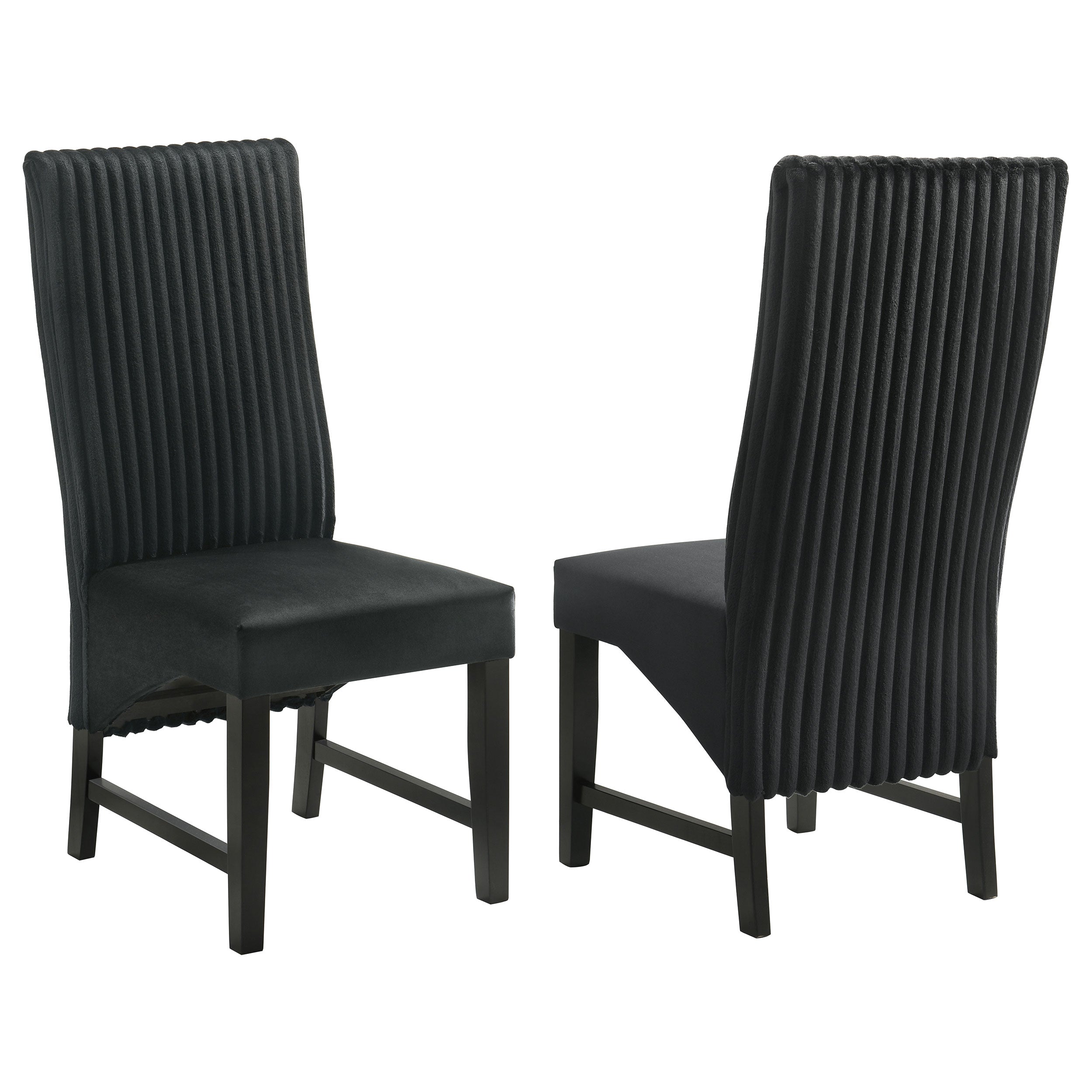 Tampa Furniture Outlet - Coaster - Barrand Upholstered Dining Side Chair Black (Set of 2) - 106387