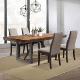 Tampa Furniture Outlet - Coaster - Spring Creek 5-piece Rectangular Dining Table Set Taupe - 106581-S5G