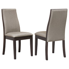 Tampa Furniture Outlet - Coaster - Spring Creek Upholstered Dining Chair Taupe (Set of 2) - 106583