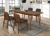 Tampa Furniture Outlet - Coaster - Redbridge Rectangular 5-piece Dining Set Natural Walnut - 106591-S5K