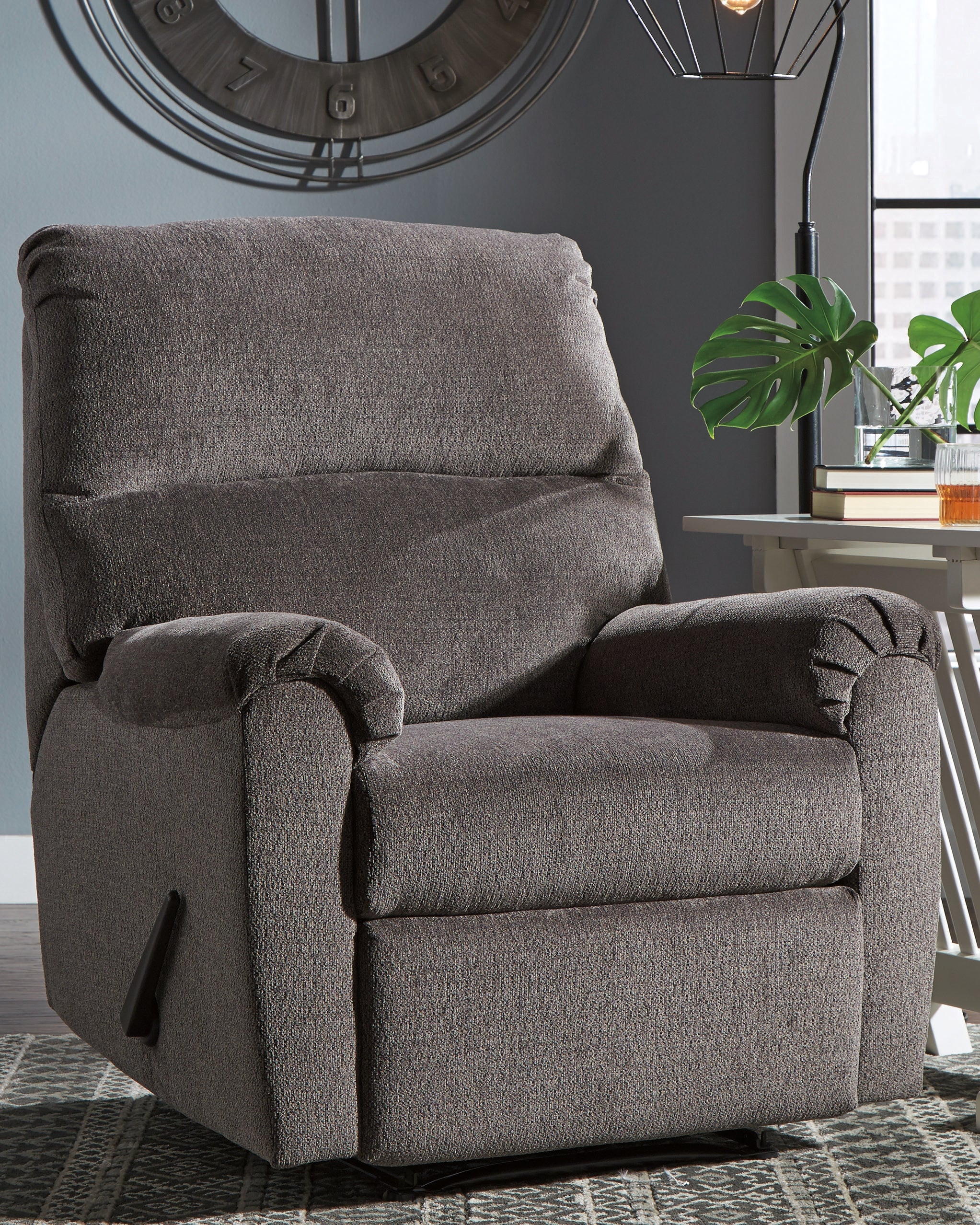 Tampa Furniture Outlet Lutz - Ashley Furniture - Nerviano Living Room - Zero Wall Recliner / Gray - 1080329