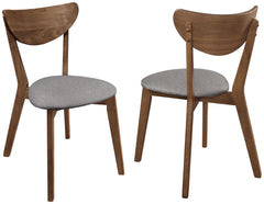 Tampa Furniture Outlet - Coaster - Alfredo Dining Side Chair Grey and Natural Walnut (Set of 2) - 108082