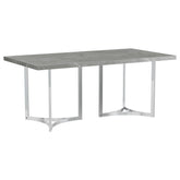 Tampa Furniture Outlet - Coaster - Sterling 72-inch Rectangular Dining Table Grey Faux Marble - 108121