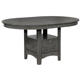 Tampa Furniture Outlet - Coaster - Lavon Oval 60-inch Wood Extension Leaf Dining Table Medium Grey - 108211