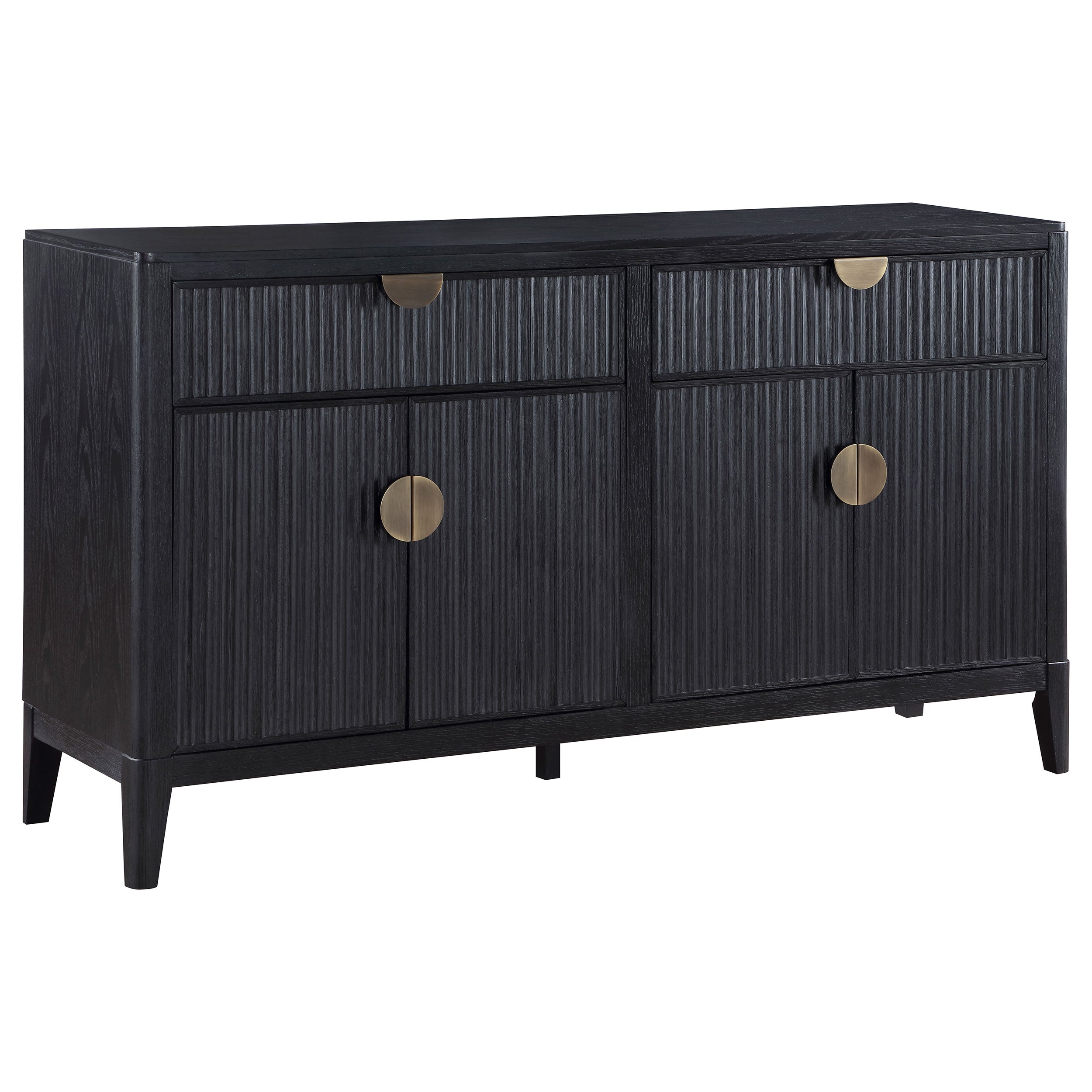 Tampa Furniture Outlet - Coaster - Brookmead 4-door Sideboard Buffet Storage Cabinet Black - 108235