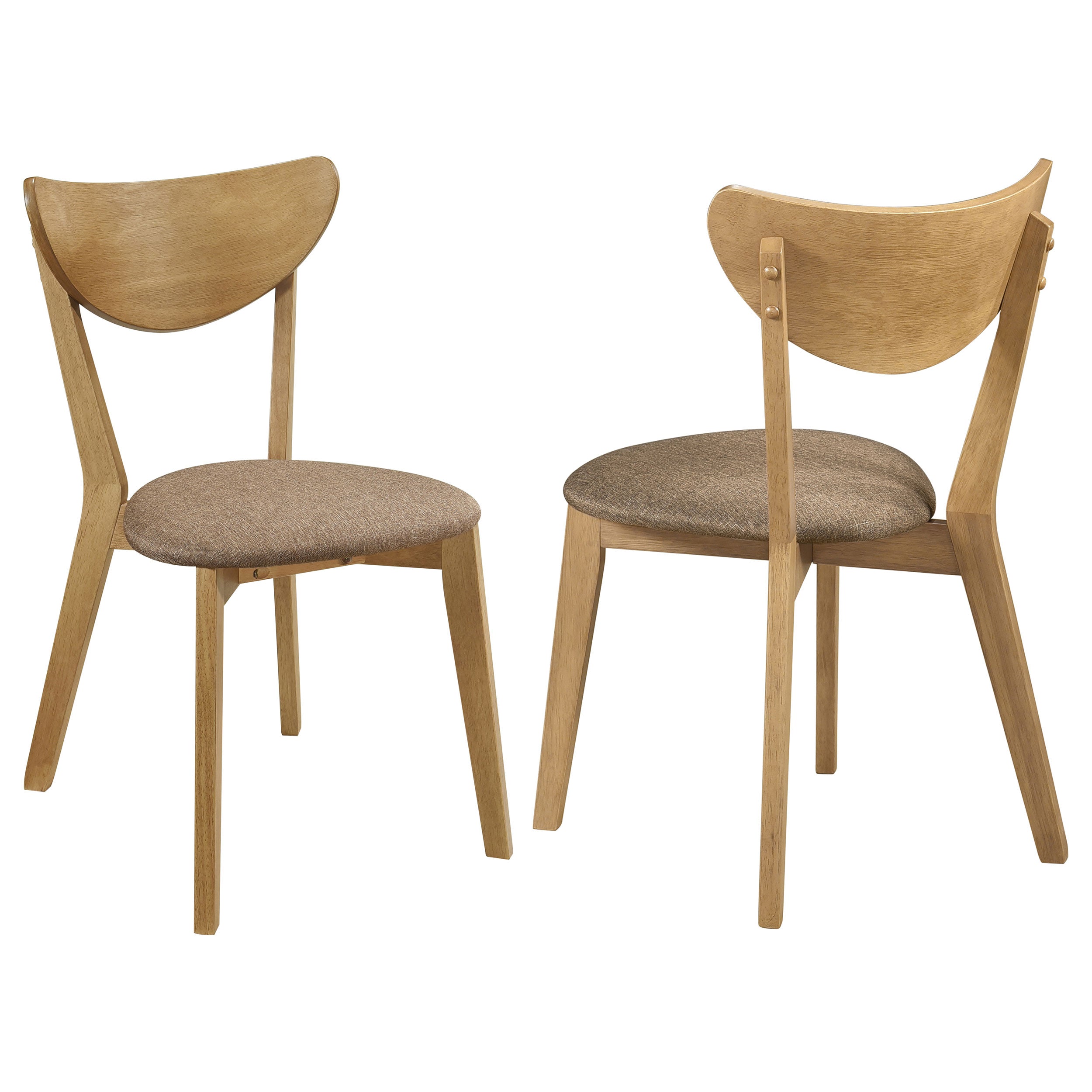 Tampa Furniture Outlet - Coaster - Elowen Wood Dining Side Chair Light Walnut (Set of 2) - 108442