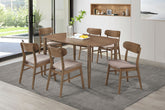 Tampa Furniture Outlet - Coaster - Dortch 7-piece Oval Solid Wood Dining Set Walnut - 108461-S7