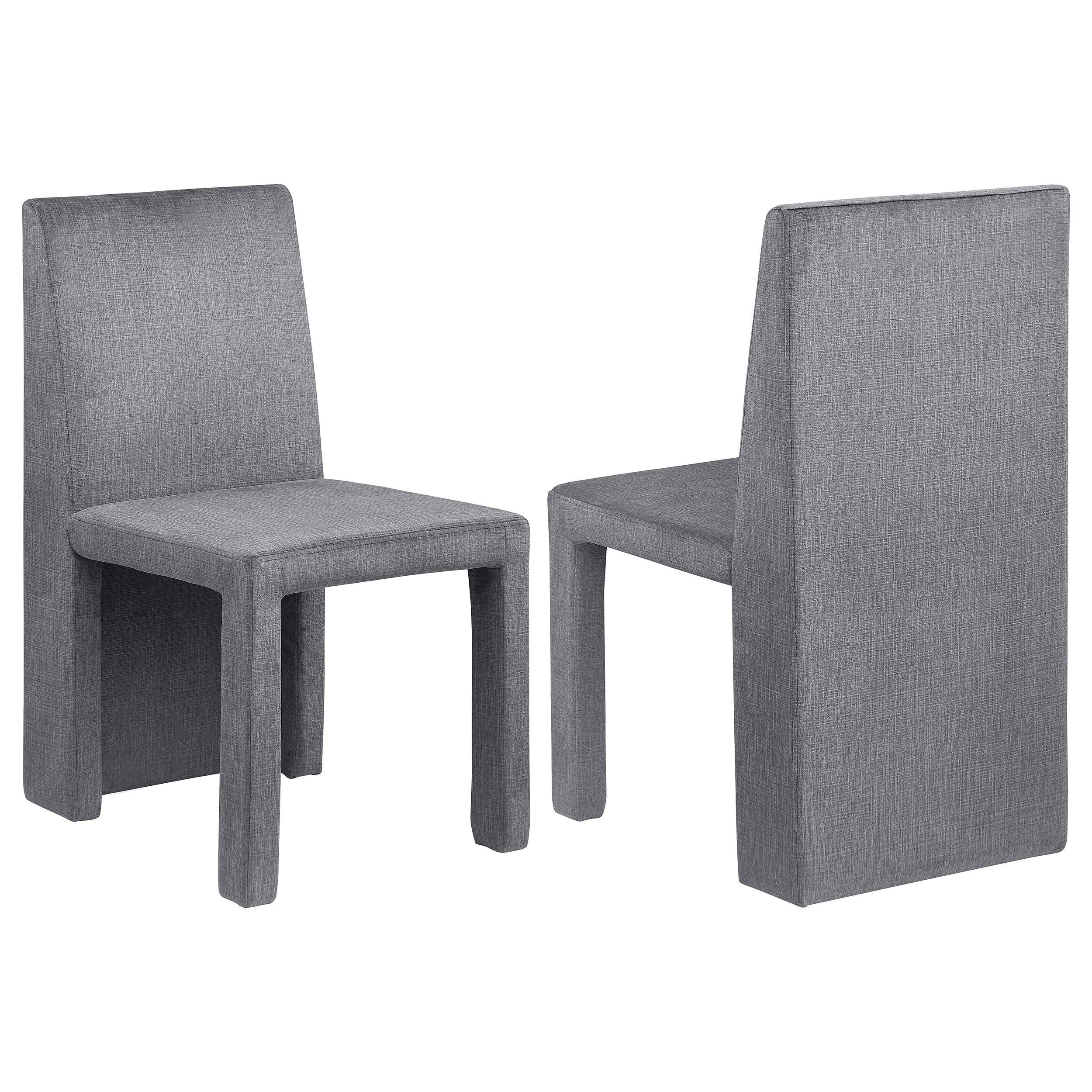 Tampa Furniture Outlet - Coaster - Tordera Velvet Upholstered Dining Side Chair Grey (Set of 2) - 108512