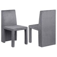 Tampa Furniture Outlet - Coaster - Tordera Velvet Upholstered Dining Side Chair Grey (Set of 2) - 108512