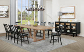 Tampa Furniture Outlet - Coaster - Middleton 10-piece Extension Leaf Dining Set Natural Brown and Black - 108541-S10B