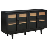 Tampa Furniture Outlet - Coaster - Middleton 4-door Sideboard Server with Dual Drawers Black - 108545BLK