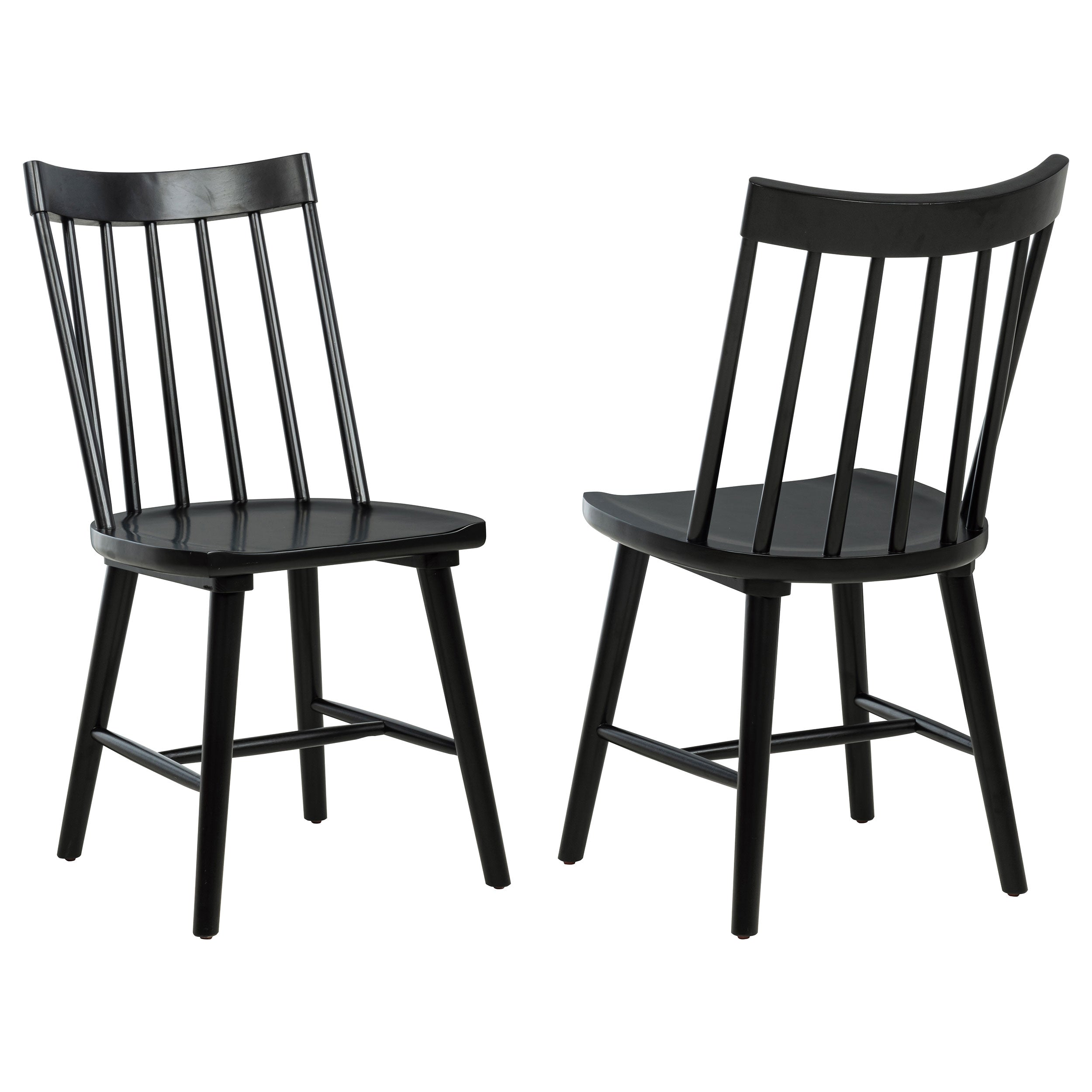Tampa Furniture Outlet - Coaster - Middleton Solid Wood Dining Side Chair Black (Set of 2) - 108546BLK