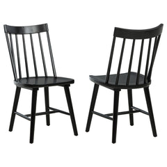 Tampa Furniture Outlet - Coaster - Middleton Solid Wood Dining Side Chair Black (Set of 2) - 108546BLK