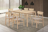 Tampa Furniture Outlet - Coaster - Parkridge 7-piece 59-inch Wood Dining Set White Washed - 108551-S7