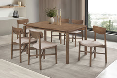 Tampa Furniture Outlet - Coaster - Parkridge 7-piece 59-inch Wood Dining Set Natural Walnut - 108561-S7