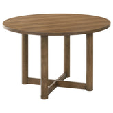Tampa Furniture Outlet - Coaster - Crestmore 46-inch Round Wood Dining Table Walnut - 108570